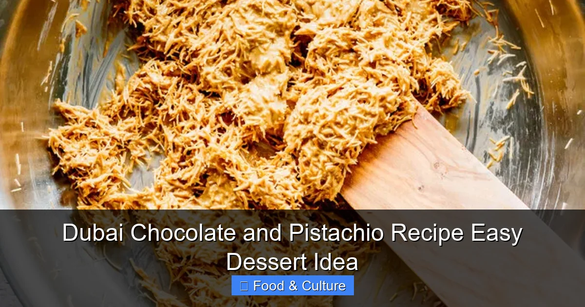 Dubai Chocolate and Pistachio Recipe Easy Dessert Idea