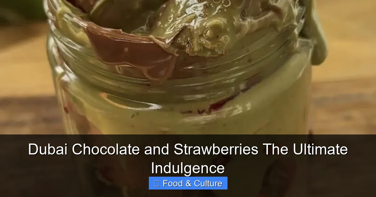 Dubai Chocolate and Strawberries The Ultimate Indulgence