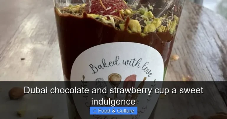 Dubai chocolate and strawberry cup a sweet indulgence