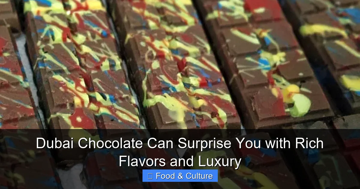 Dubai Chocolate Can Surprise You with Rich Flavors and Luxury