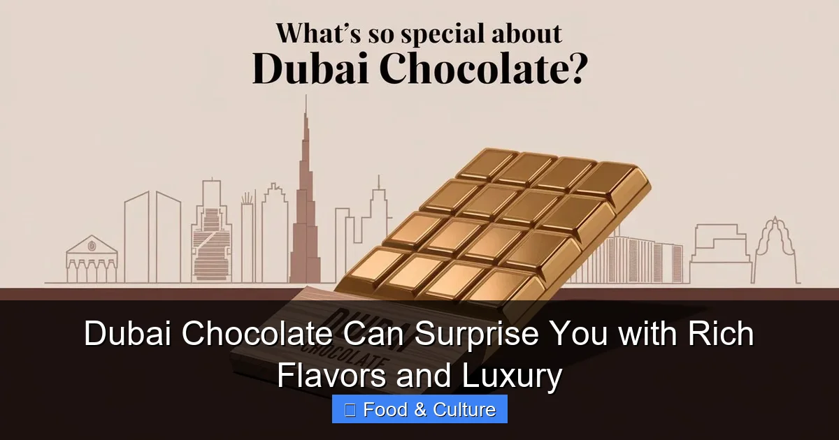 Dubai Chocolate Can Surprise You with Rich Flavors and Luxury