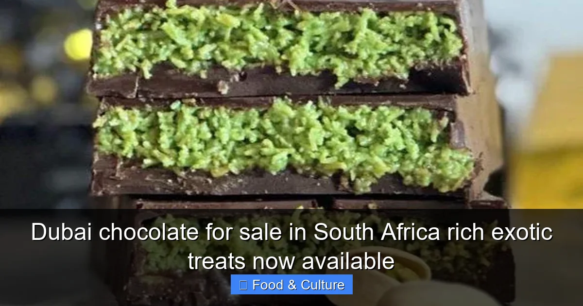 Dubai chocolate for sale in South Africa rich exotic treats now available