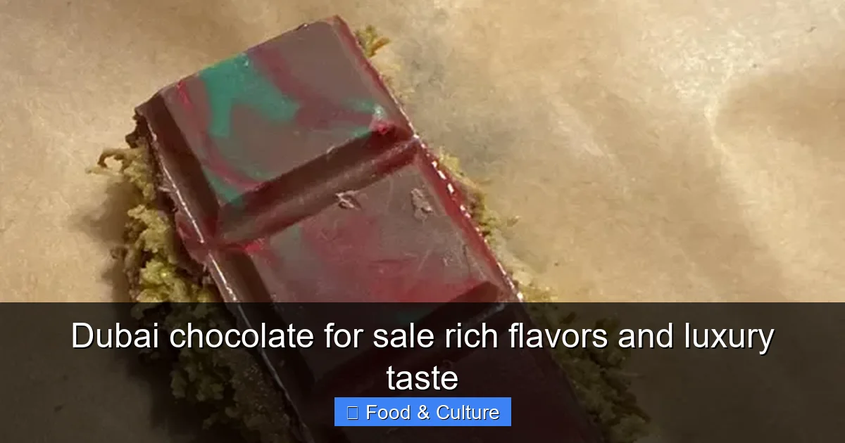 Dubai chocolate for sale rich flavors and luxury taste