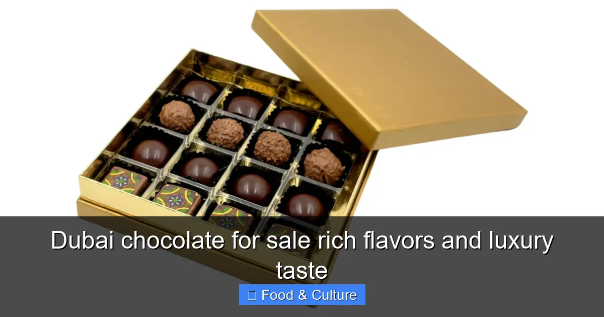 Dubai chocolate for sale rich flavors and luxury taste