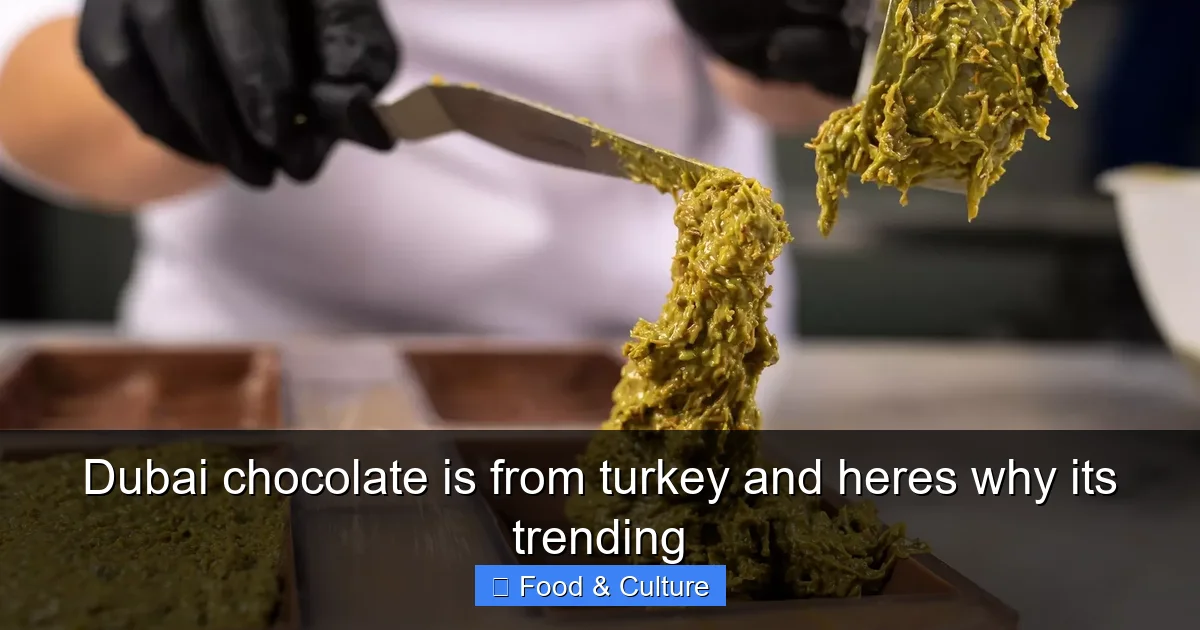Dubai chocolate is from turkey and heres why its trending