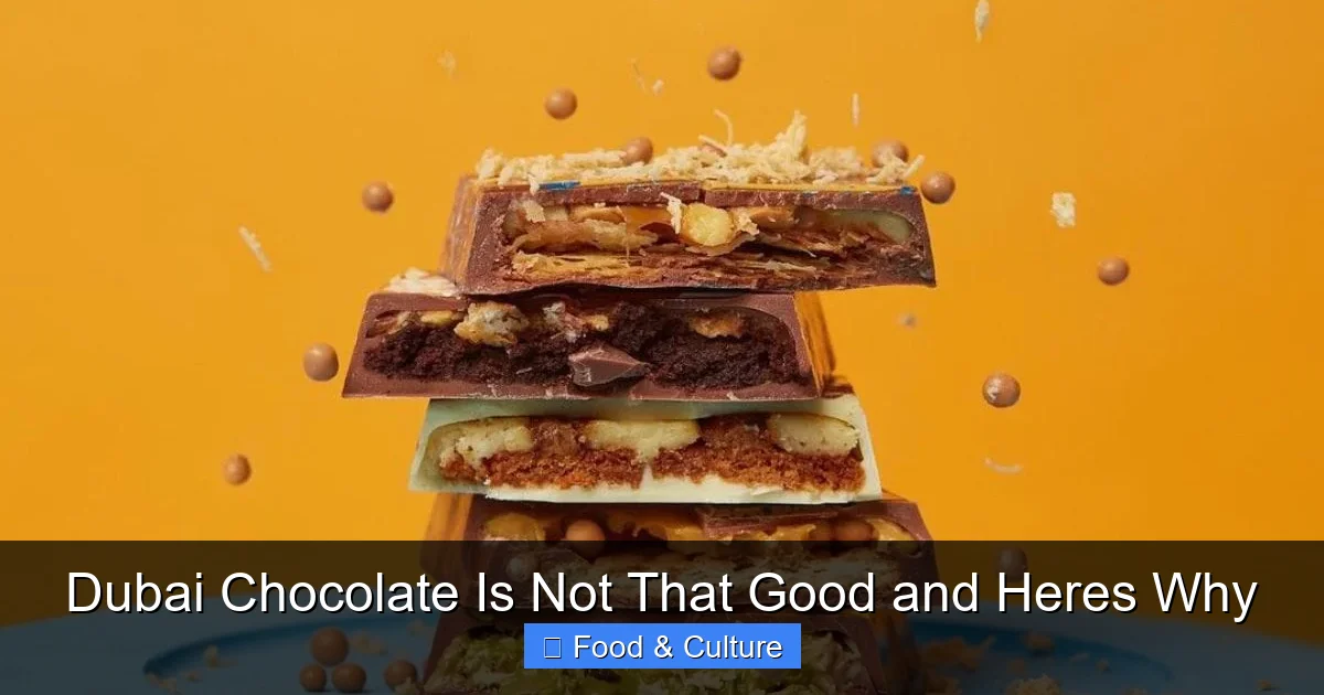 Dubai Chocolate Is Not That Good and Heres Why