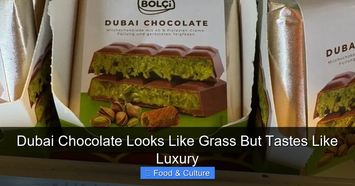 Dubai Chocolate Looks Like Grass But Tastes Like Luxury