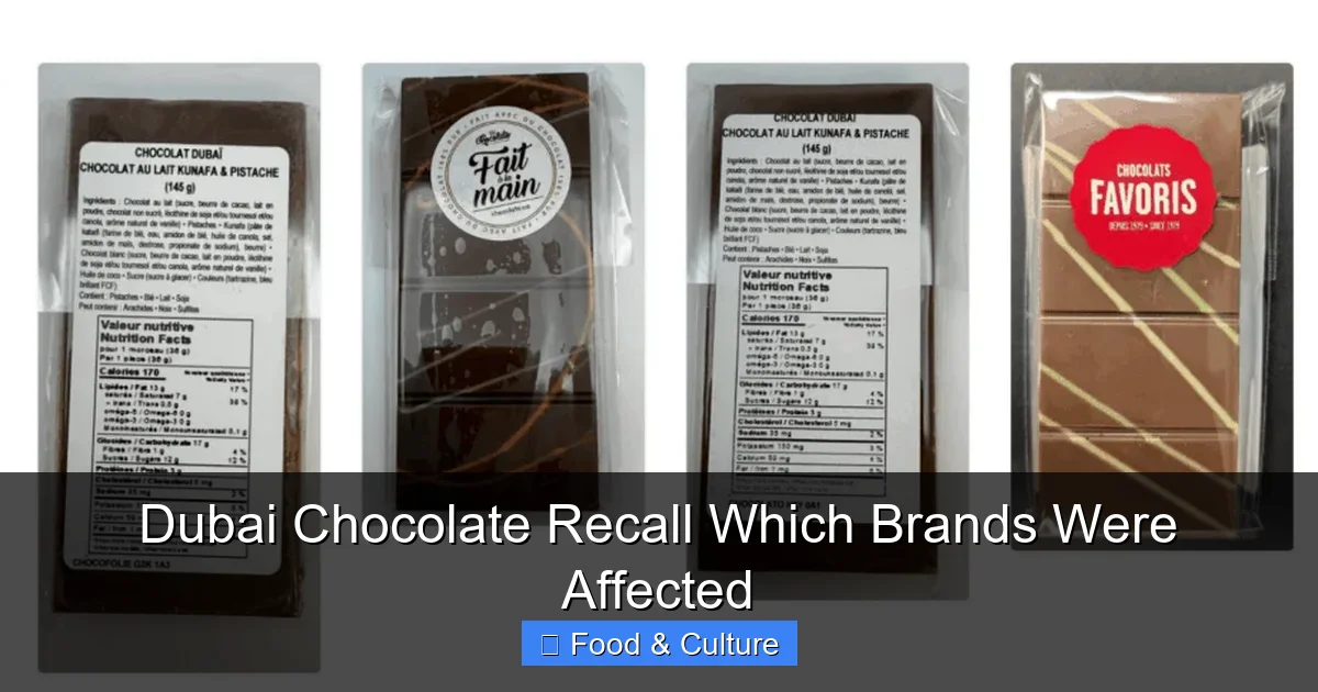 Dubai Chocolate Recall Which Brands Were Affected