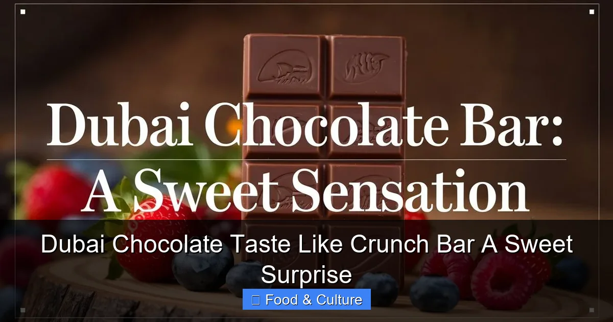 Dubai Chocolate Taste Like Crunch Bar A Sweet Surprise