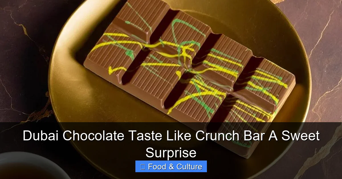 Dubai Chocolate Taste Like Crunch Bar A Sweet Surprise