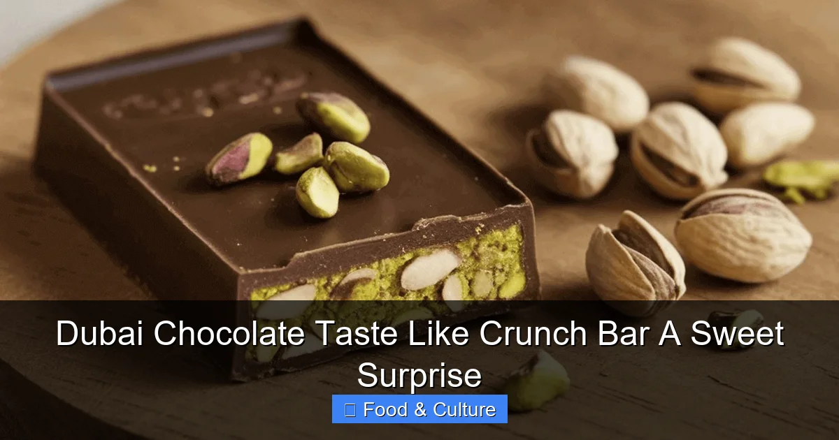 Dubai Chocolate Taste Like Crunch Bar A Sweet Surprise