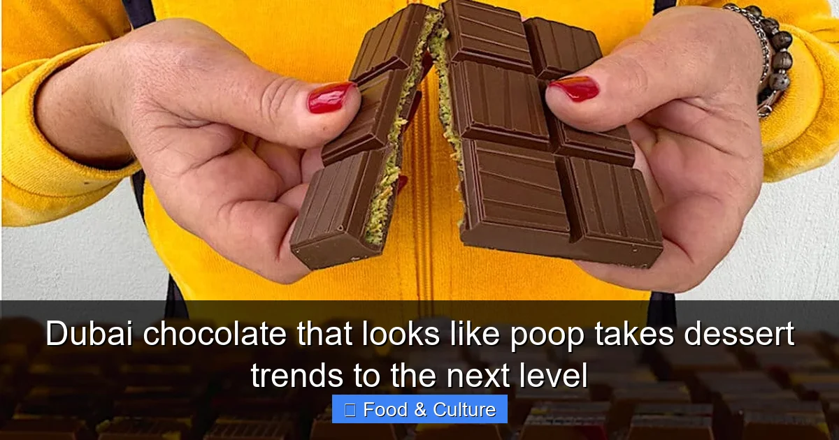 Dubai chocolate that looks like poop takes dessert trends to the next level