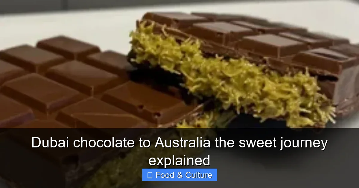 Dubai chocolate to Australia the sweet journey explained