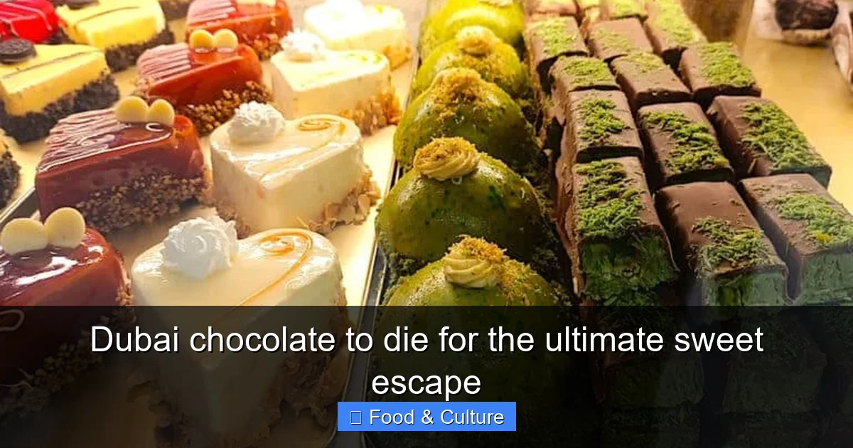 Dubai chocolate to die for the ultimate sweet escape