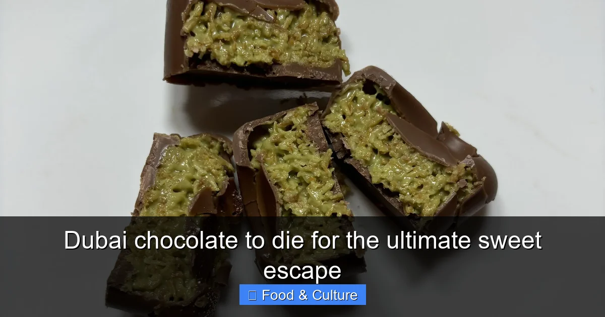 Dubai chocolate to die for the ultimate sweet escape