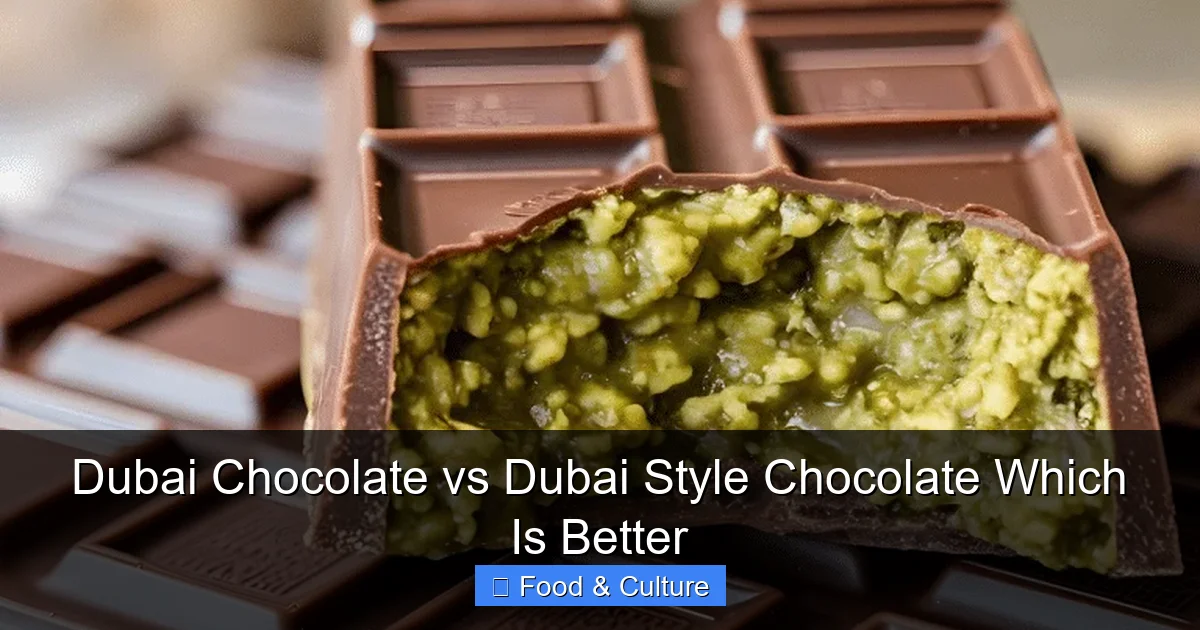 Dubai Chocolate vs Dubai Style Chocolate Which Is Better