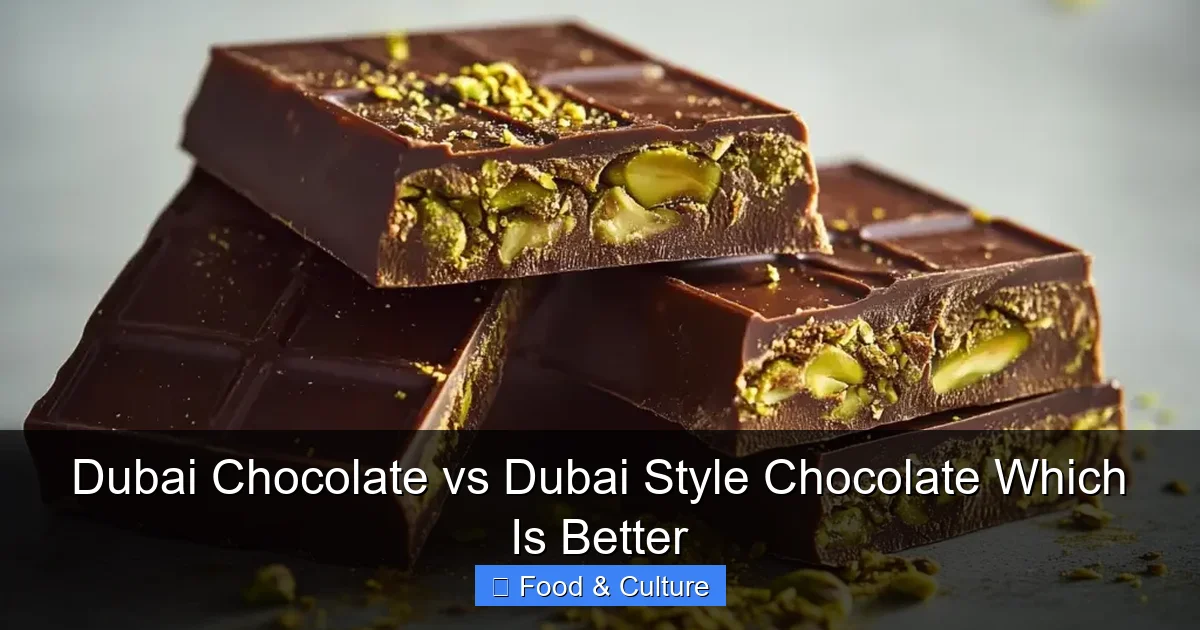 Dubai Chocolate vs Dubai Style Chocolate Which Is Better