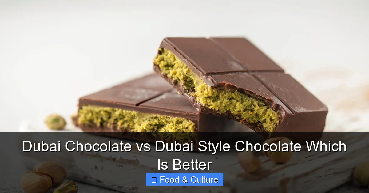 Dubai Chocolate vs Dubai Style Chocolate Which Is Better