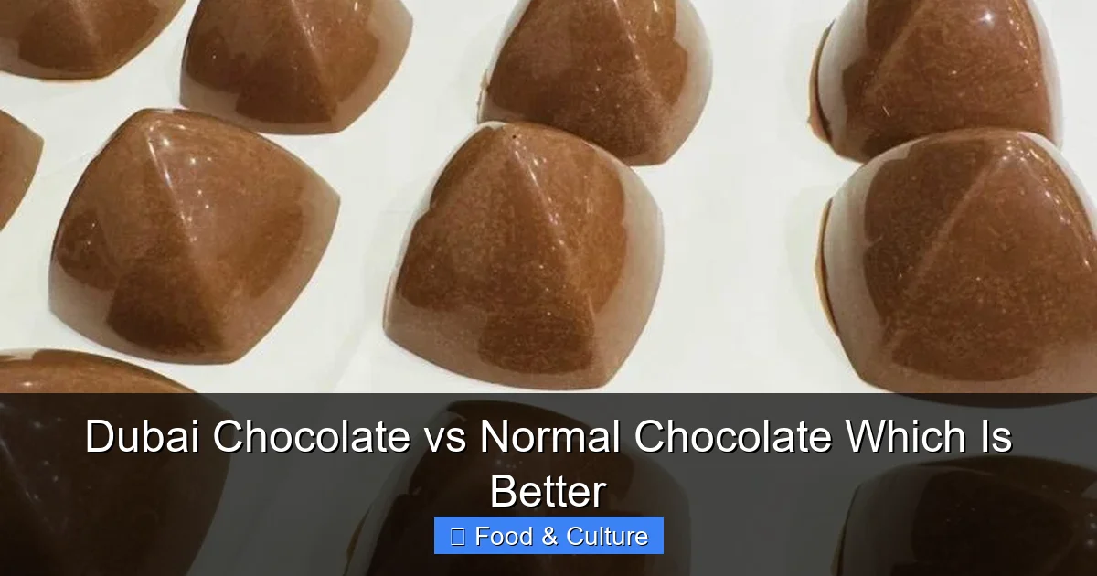 Dubai Chocolate vs Normal Chocolate Which Is Better