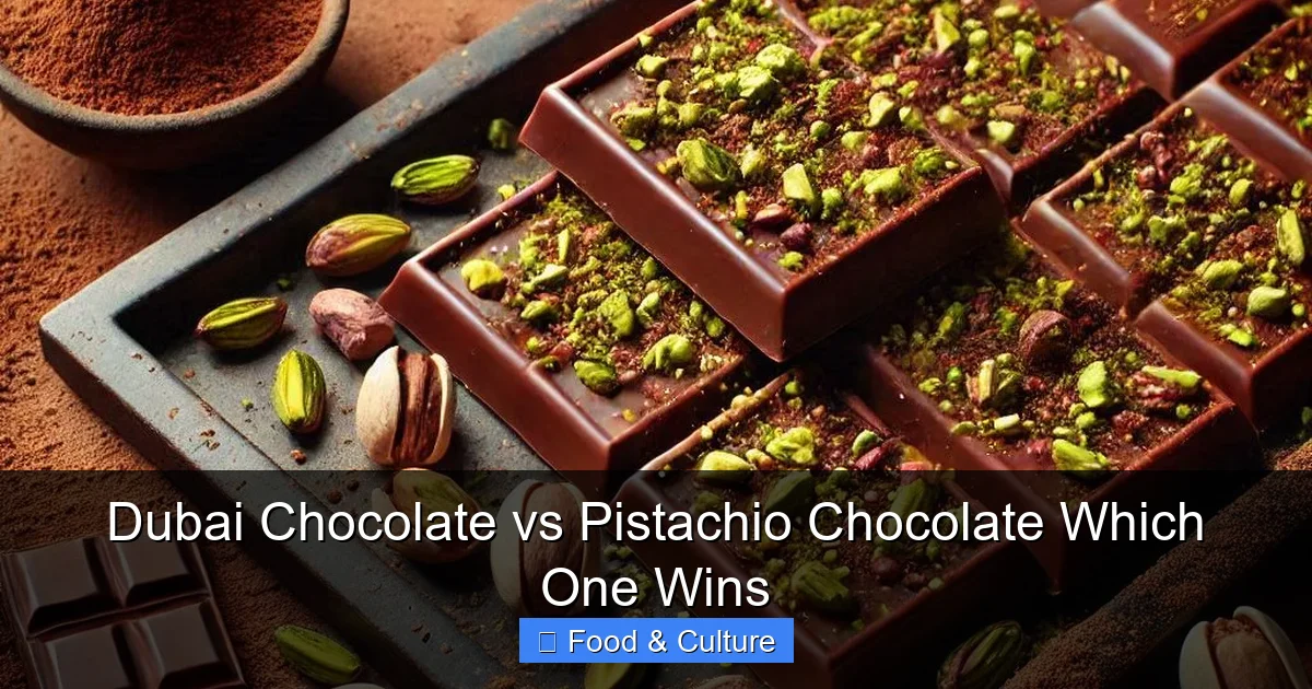 Dubai Chocolate vs Pistachio Chocolate Which One Wins