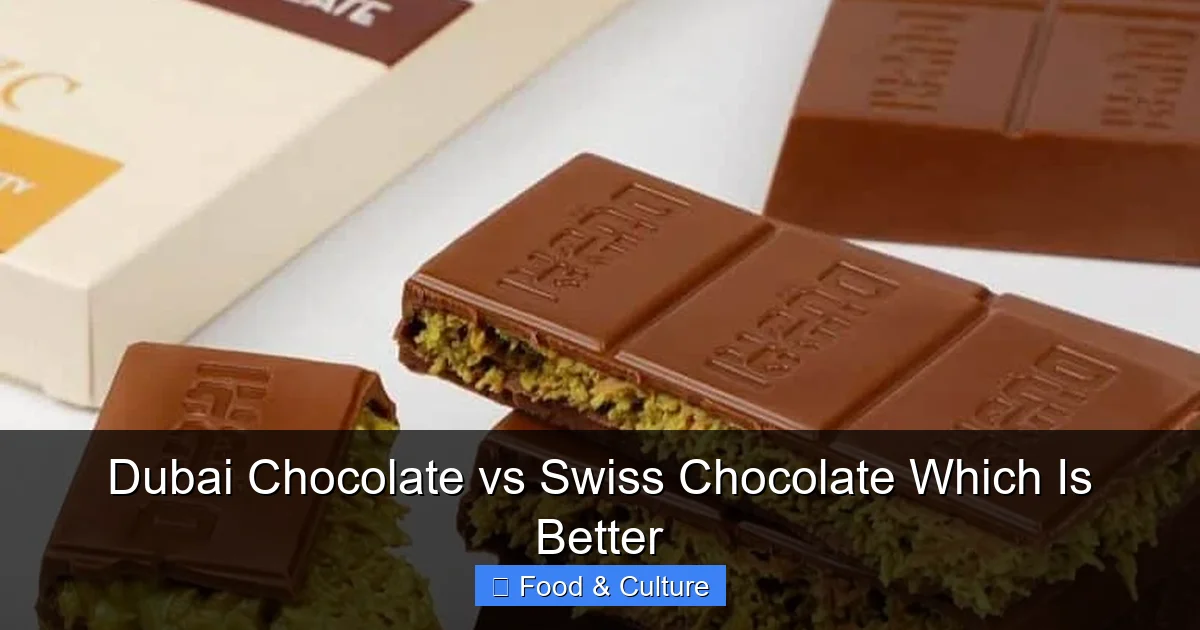 Dubai Chocolate vs Swiss Chocolate Which Is Better