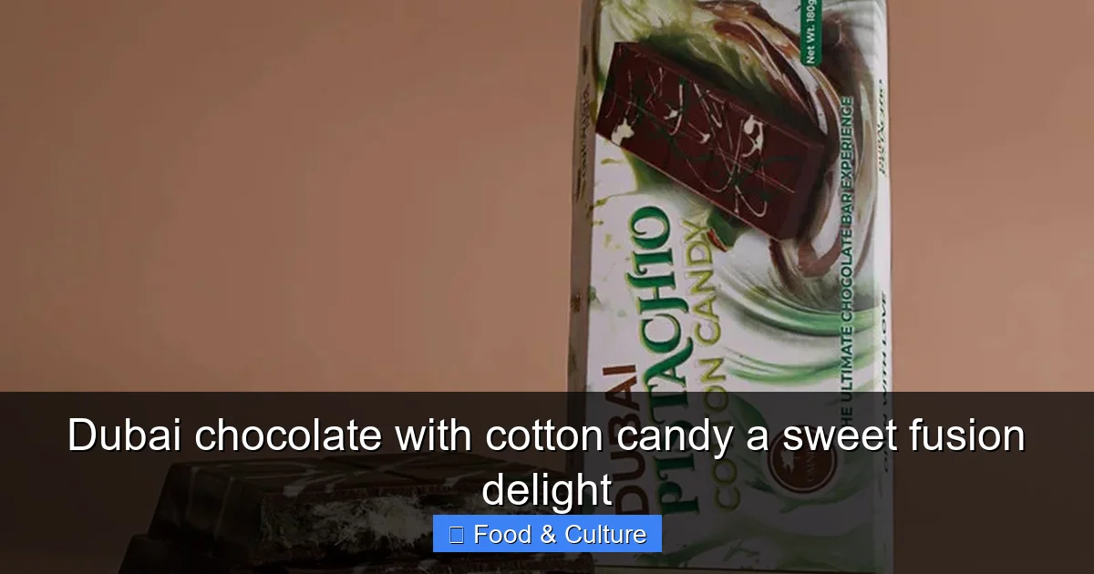 Dubai chocolate with cotton candy a sweet fusion delight