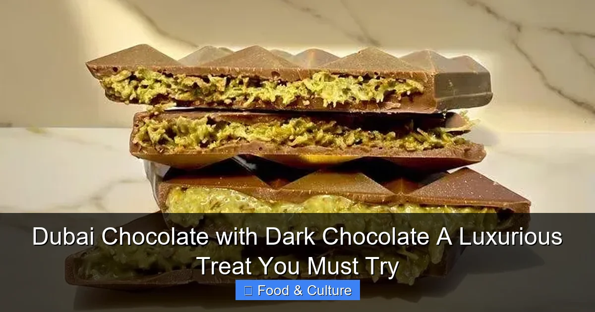 Dubai Chocolate with Dark Chocolate A Luxurious Treat You Must Try