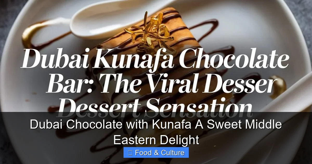 Dubai Chocolate with Kunafa A Sweet Middle Eastern Delight