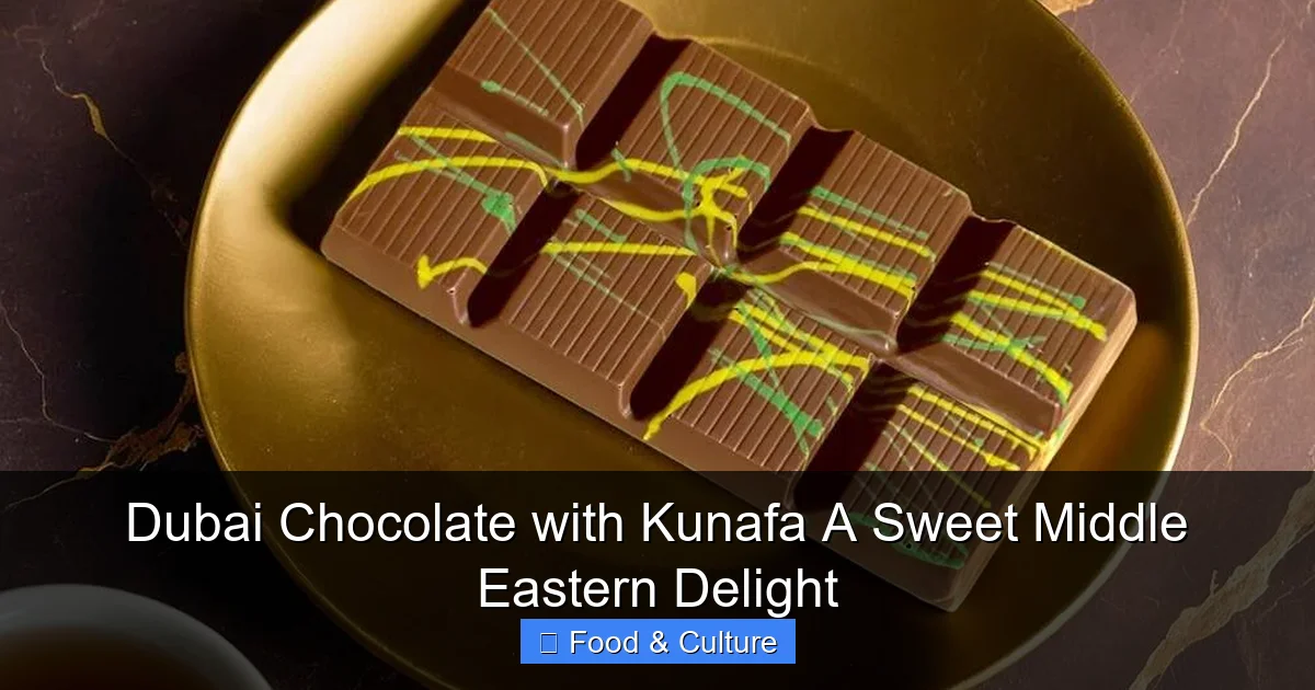 Dubai Chocolate with Kunafa A Sweet Middle Eastern Delight