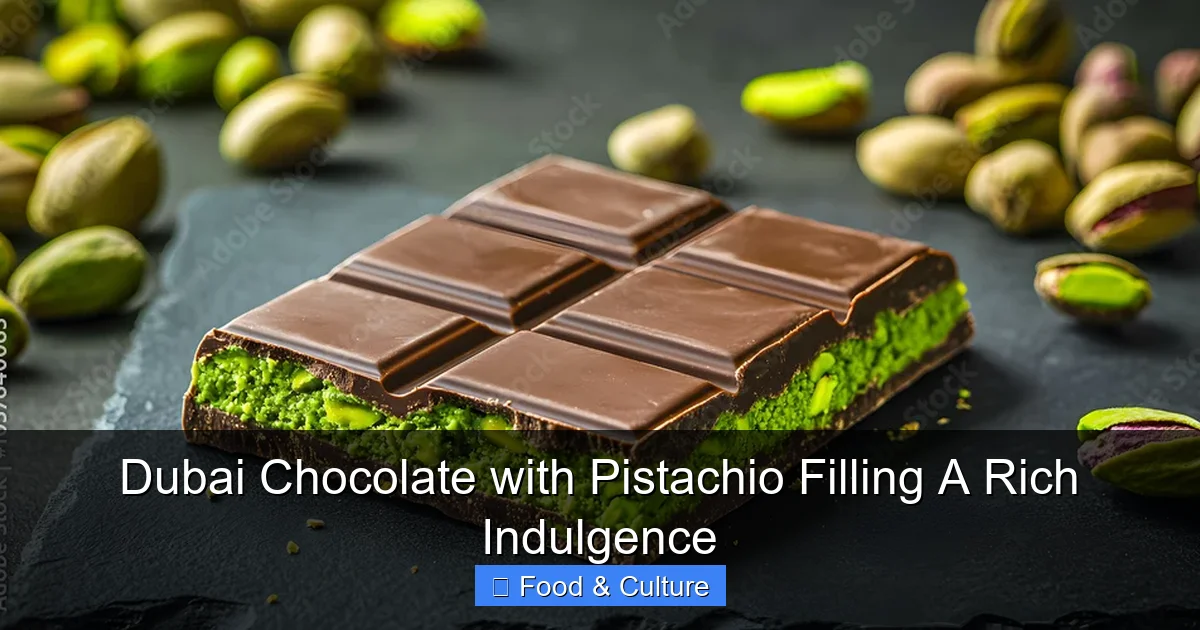 Dubai Chocolate with Pistachio Filling A Rich Indulgence
