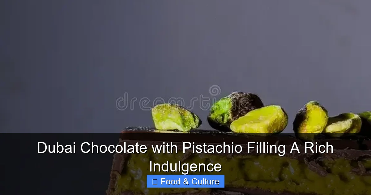 Dubai Chocolate with Pistachio Filling A Rich Indulgence