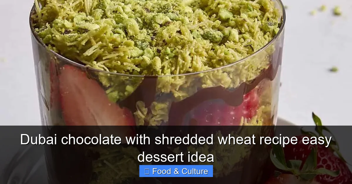 Dubai chocolate with shredded wheat recipe easy dessert idea