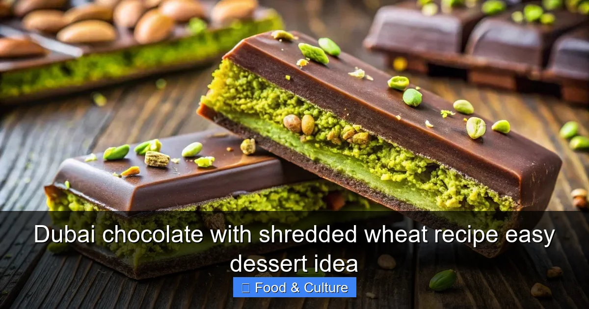 Dubai chocolate with shredded wheat recipe easy dessert idea