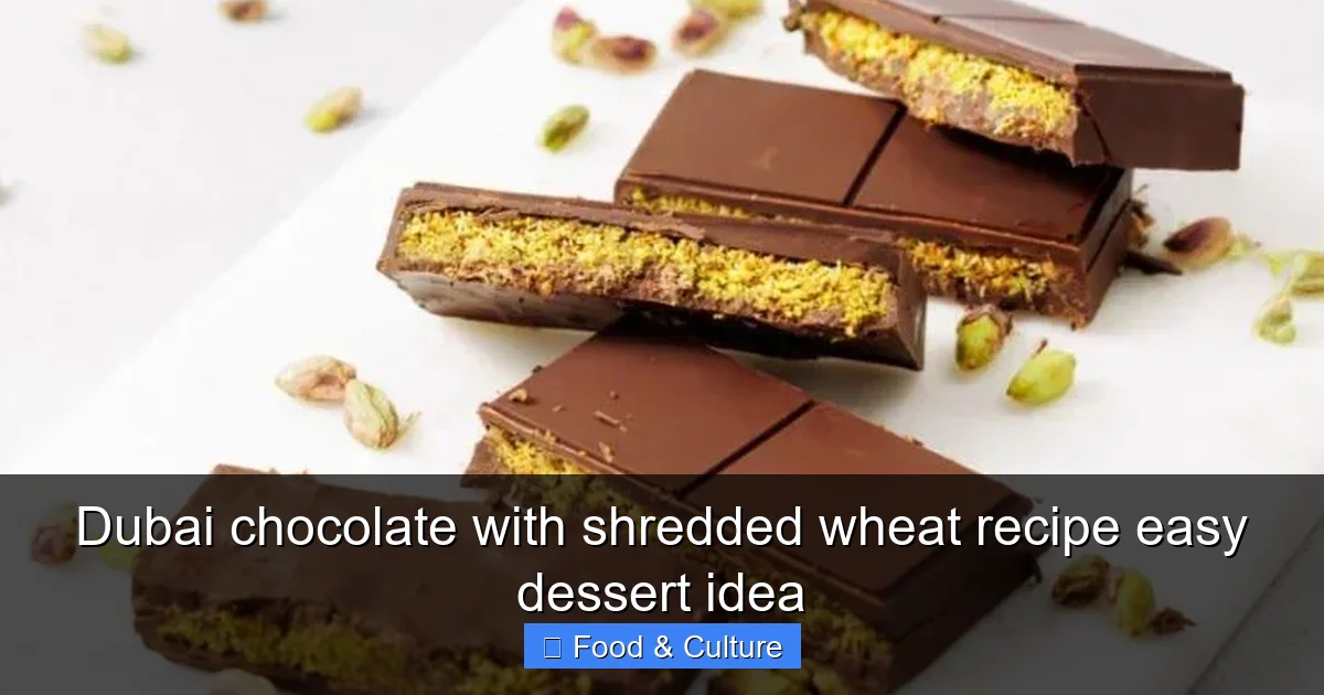 Dubai chocolate with shredded wheat recipe easy dessert idea