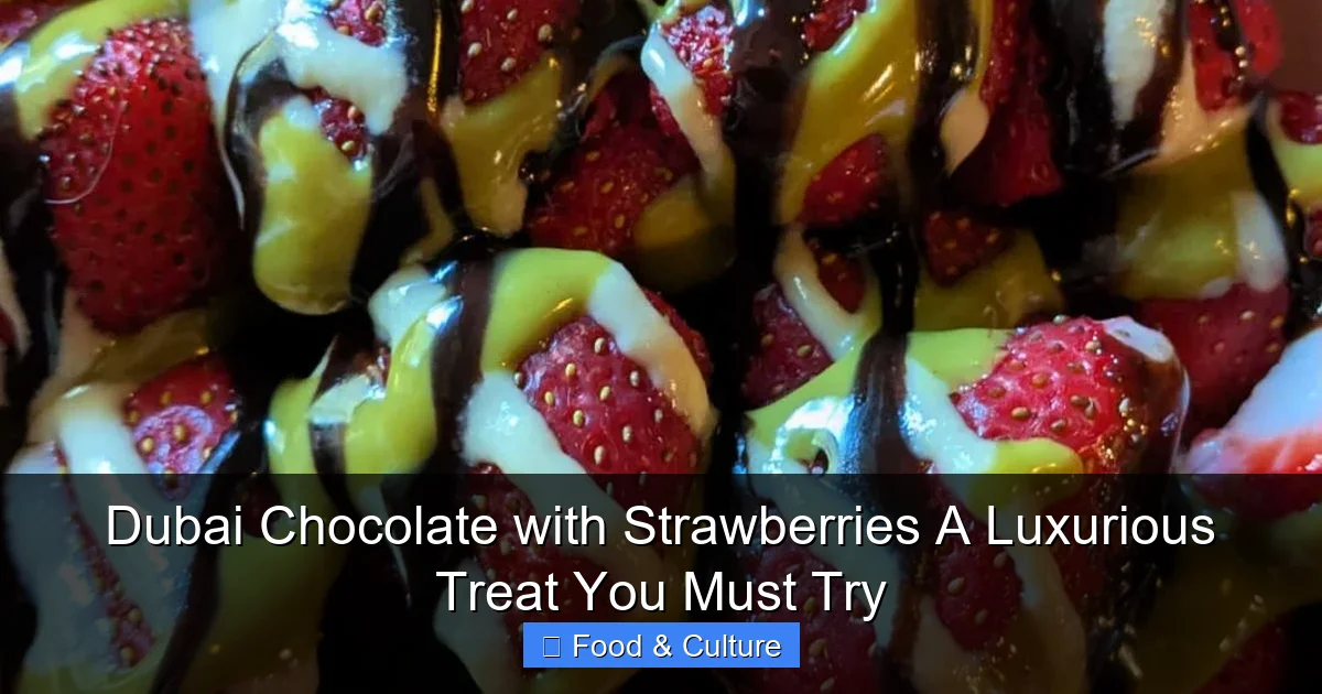 Dubai Chocolate with Strawberries A Luxurious Treat You Must Try