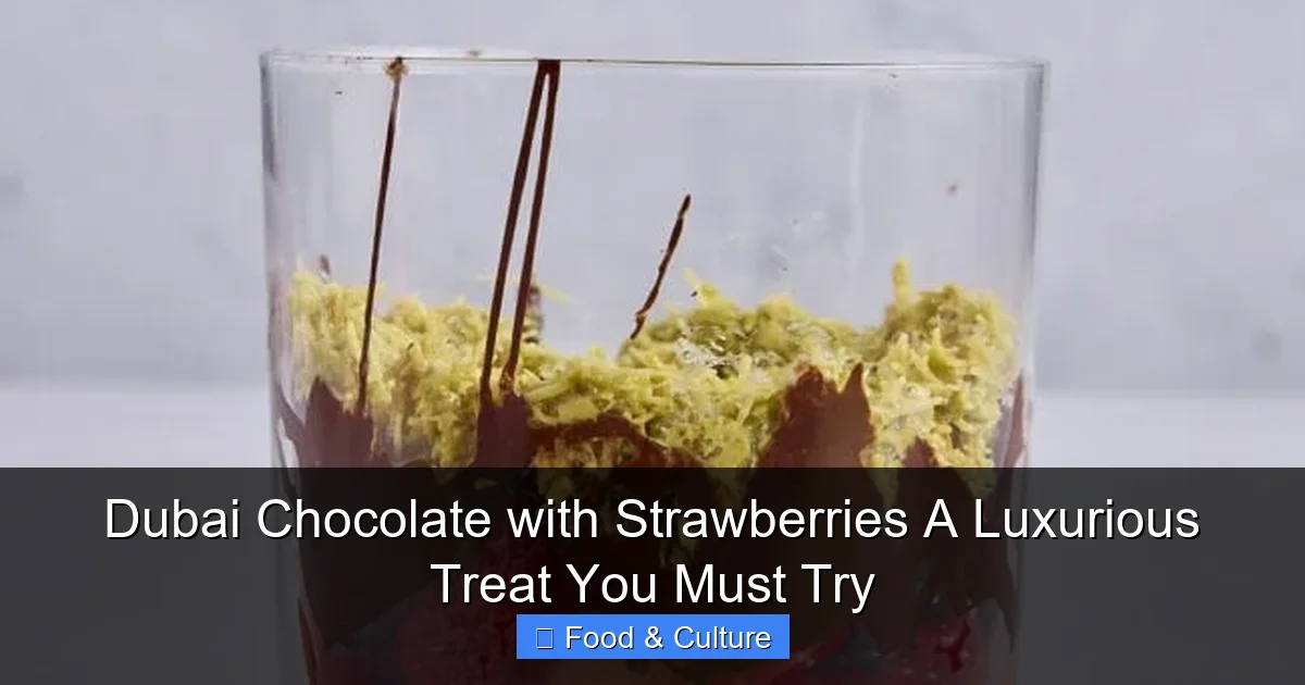 Dubai Chocolate with Strawberries A Luxurious Treat You Must Try