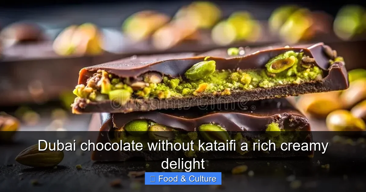 Dubai chocolate without kataifi a rich creamy delight