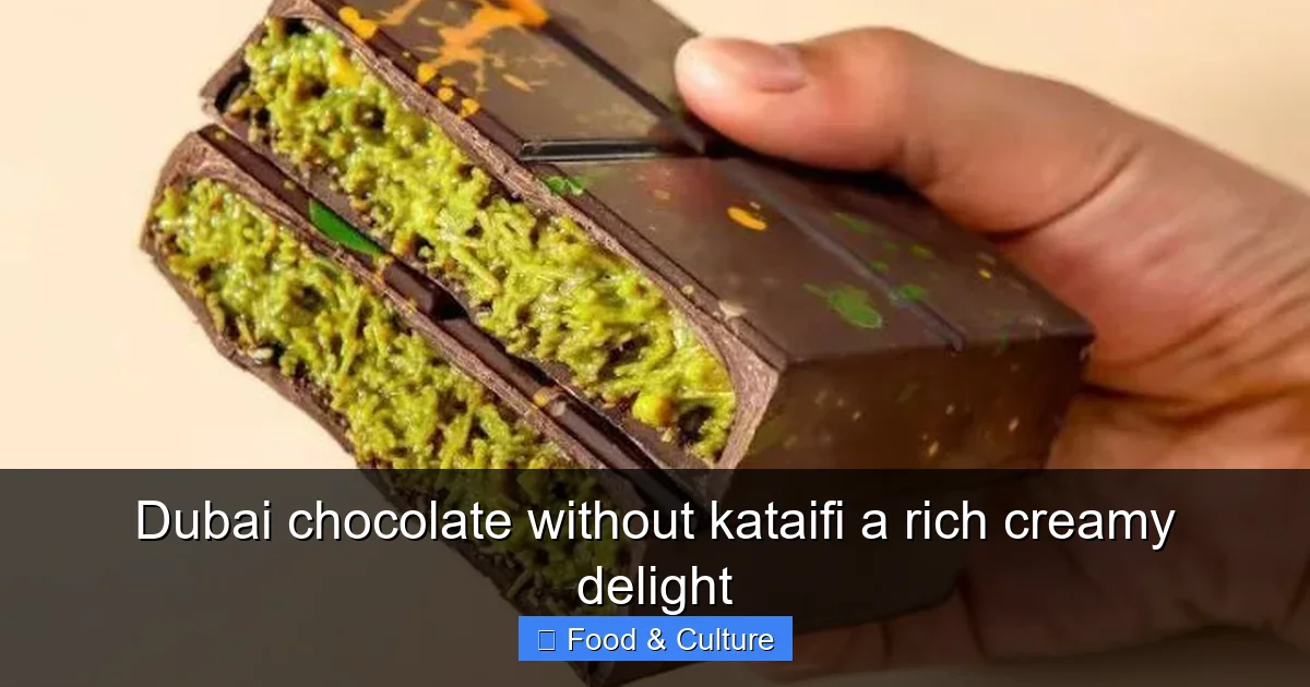 Dubai chocolate without kataifi a rich creamy delight