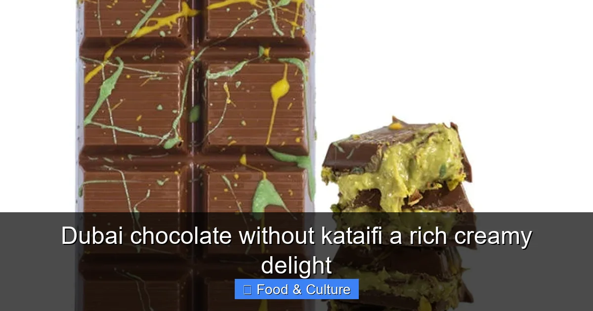 Dubai chocolate without kataifi a rich creamy delight