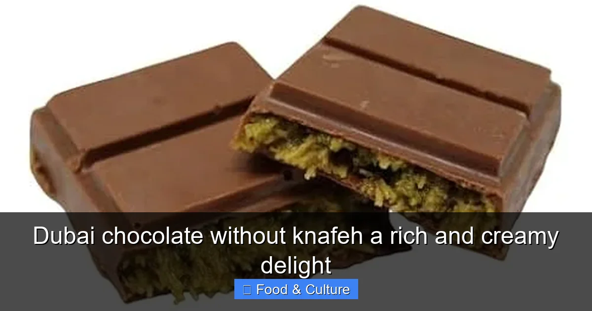 Dubai chocolate without knafeh a rich and creamy delight