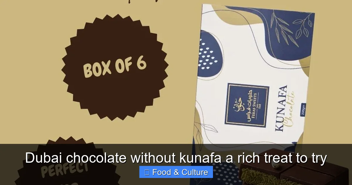 Dubai chocolate without kunafa a rich treat to try