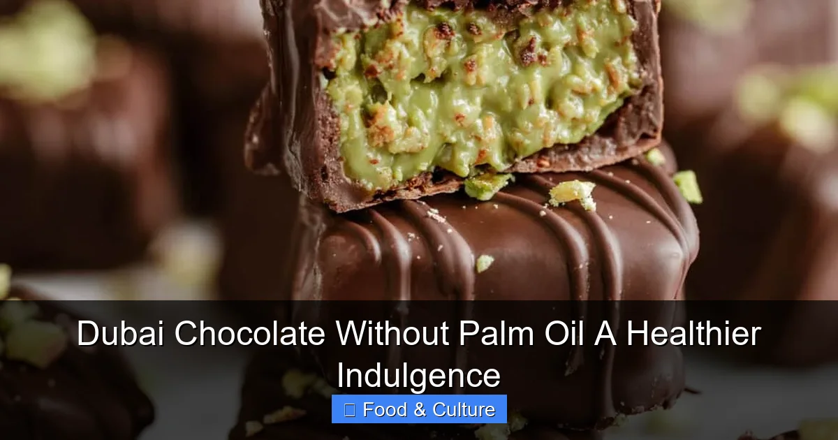 Dubai Chocolate Without Palm Oil A Healthier Indulgence
