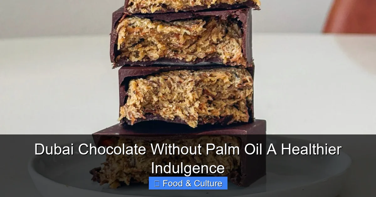 Dubai Chocolate Without Palm Oil A Healthier Indulgence