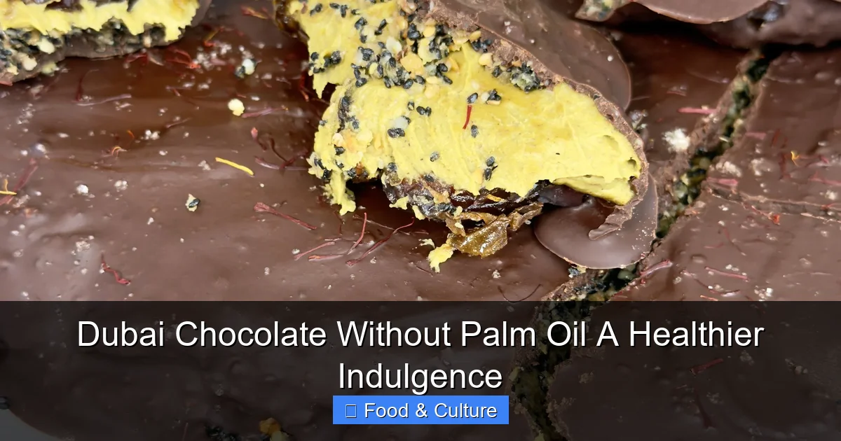 Dubai Chocolate Without Palm Oil A Healthier Indulgence