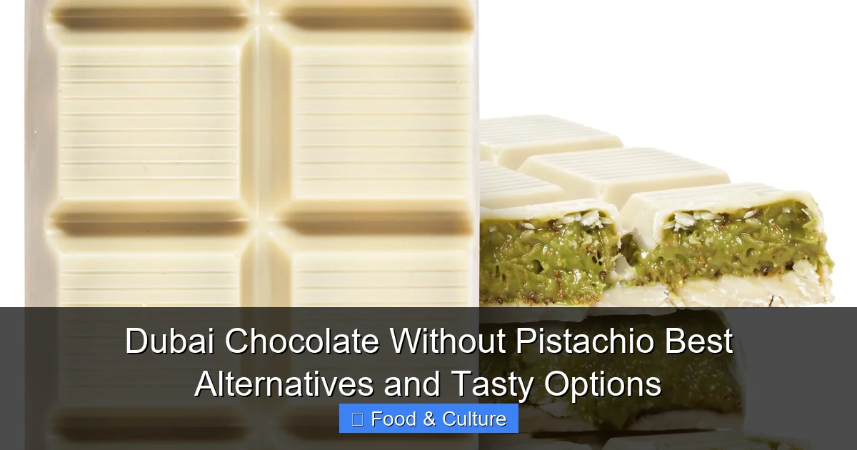Dubai Chocolate Without Pistachio Best Alternatives and Tasty Options