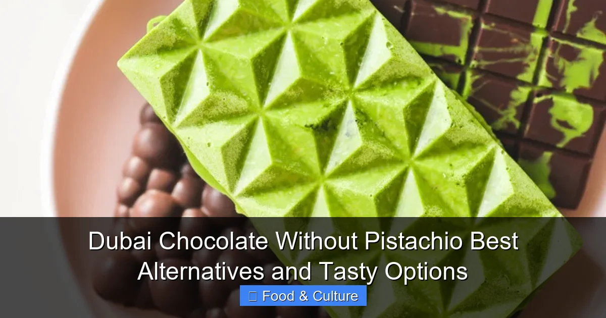 Dubai Chocolate Without Pistachio Best Alternatives and Tasty Options