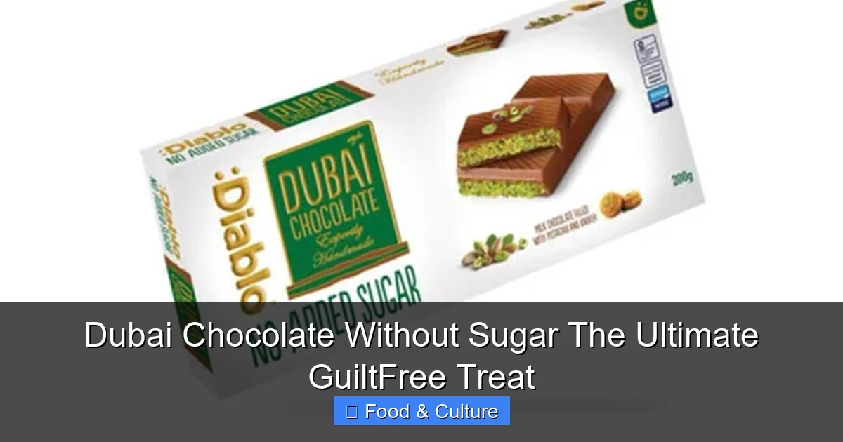 Dubai Chocolate Without Sugar The Ultimate GuiltFree Treat