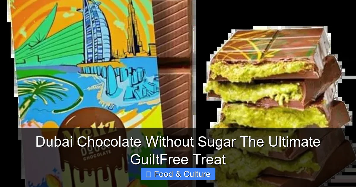 Dubai Chocolate Without Sugar The Ultimate GuiltFree Treat