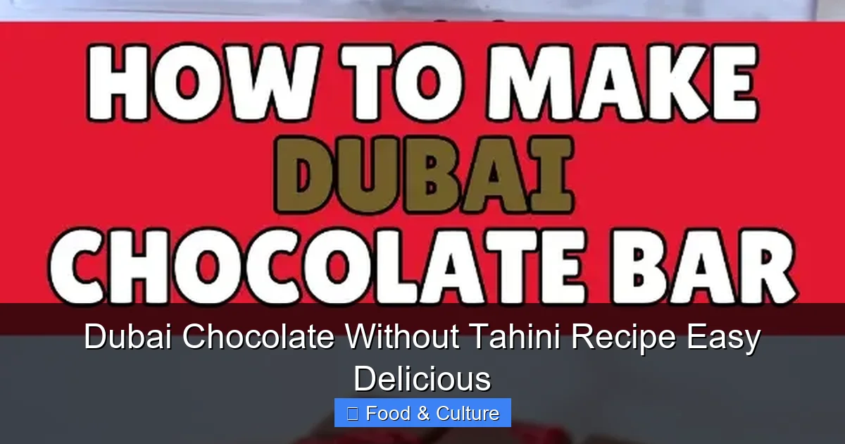 Dubai Chocolate Without Tahini Recipe Easy Delicious