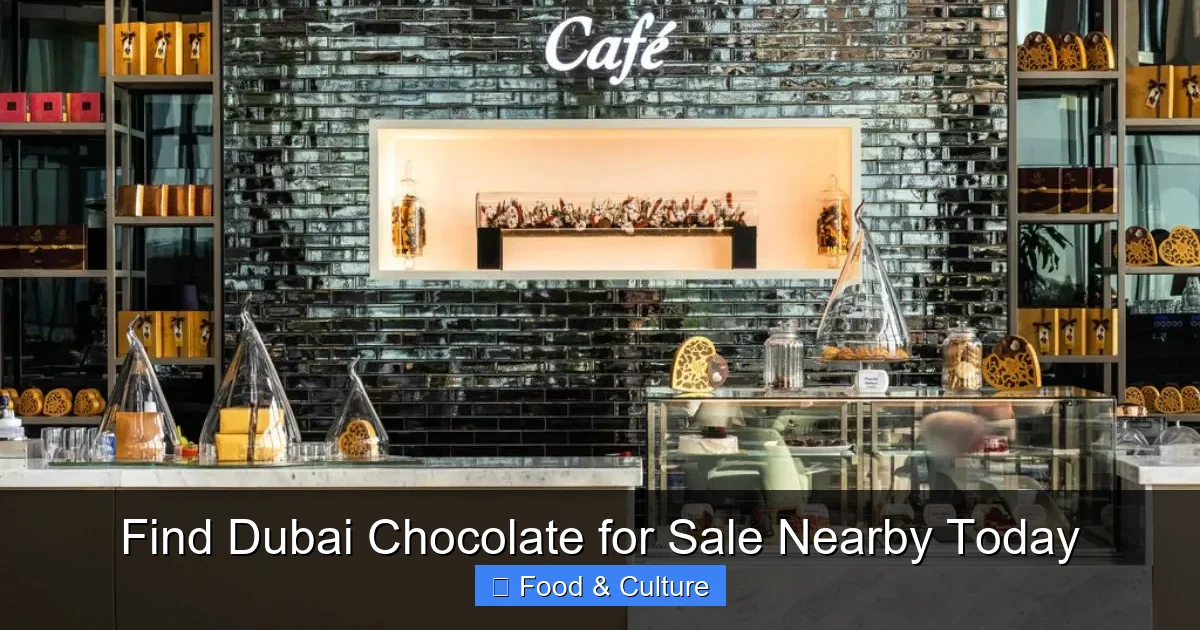 Find Dubai Chocolate for Sale Nearby Today